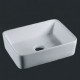 CAS1915 - White Ceramic Rectangular Vessel Sink 